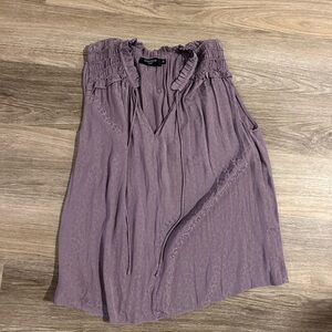 Purple Sleeveless Blouse